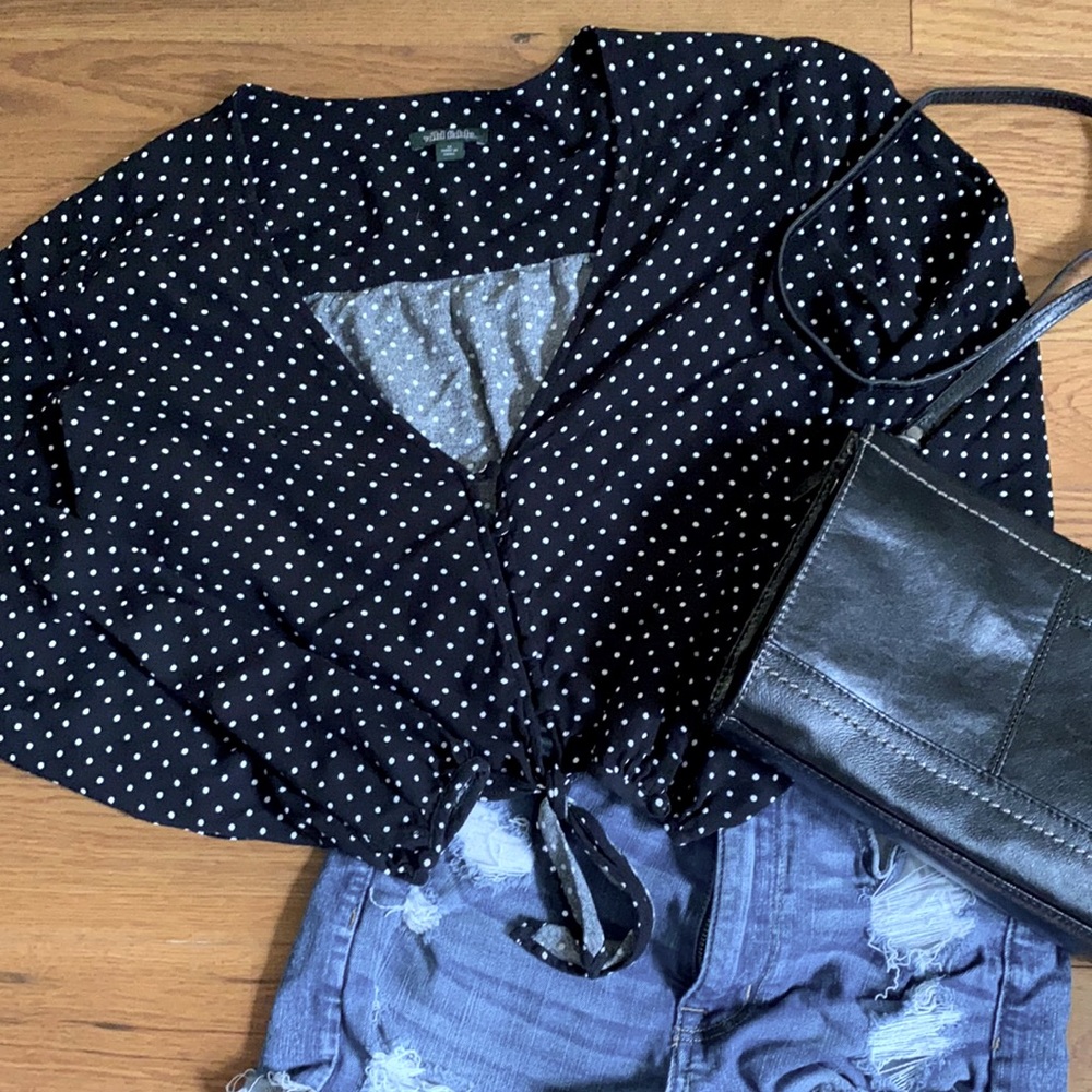 Polka dot cropped top